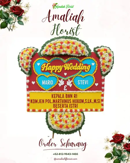 Papan Bunga Pernikahan Jampit
